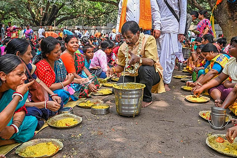 BJP candidate Jagannath Sarkar at religious congregation