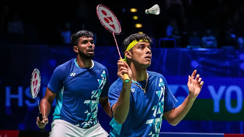 File : The ace Indian doubles pairing of Satwiksairaj Rankireddy (left) and Chirag Shetty will play its round of 32 match in French Open 2024 on Tuesday (March 5).
