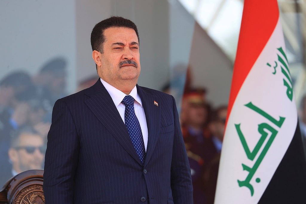AP : Iraq's Prime Minister Mohammed Shia al-Sudani attends a ceremony in Baghdad, Iraq, Jan. 9, 2024.
