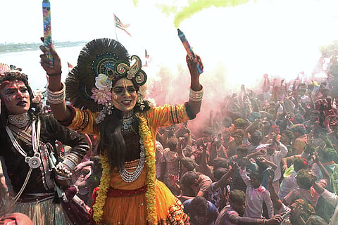 Holi celebrations in Kanpur