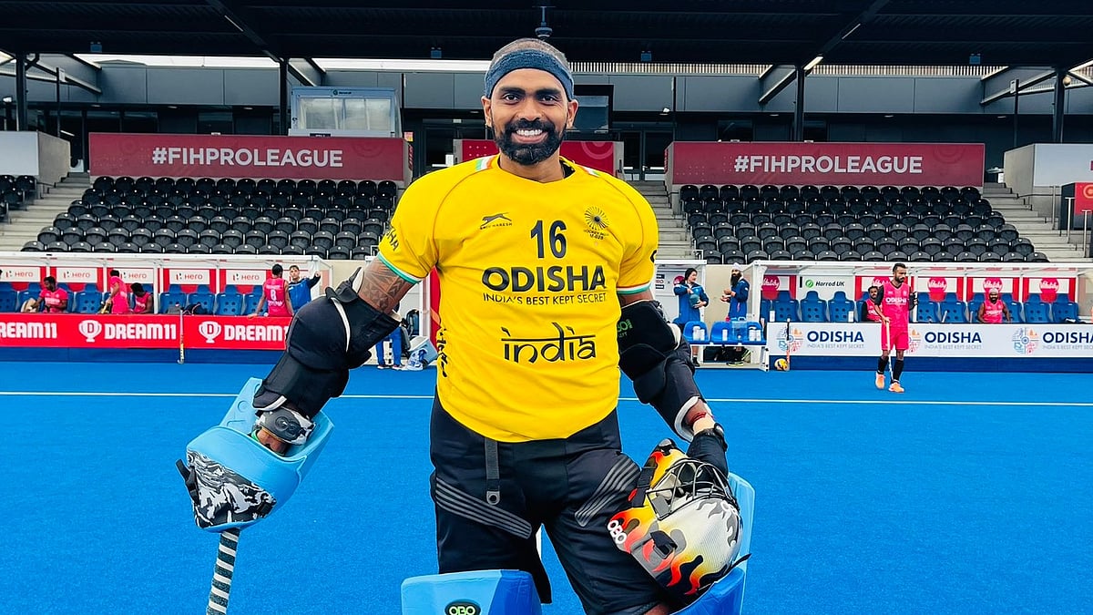 Indian team's star goalkeeper PR Sreejesh - X/@16sreejesh