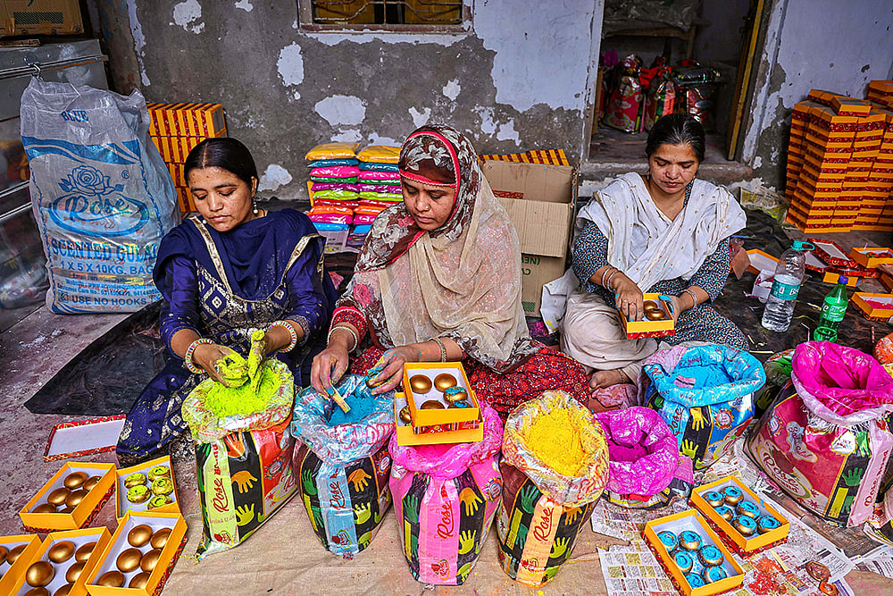 Preparations for Holi