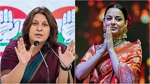 PTI : Congress leader Supriya Shrinate (Left) and BJP candidate Kangana Ranaut (Right) |