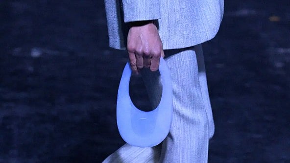 Getty Images : The Air Swipe bag resembles an egg-shaped, translucent clutch. 