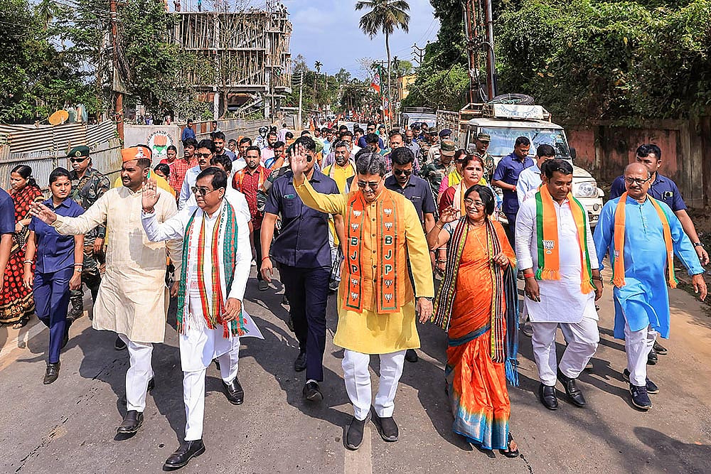 CM Manik Saha campaigns in West Tripura