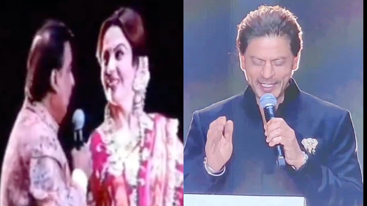 Twitter : SRK at Ambani pre-wedding bash