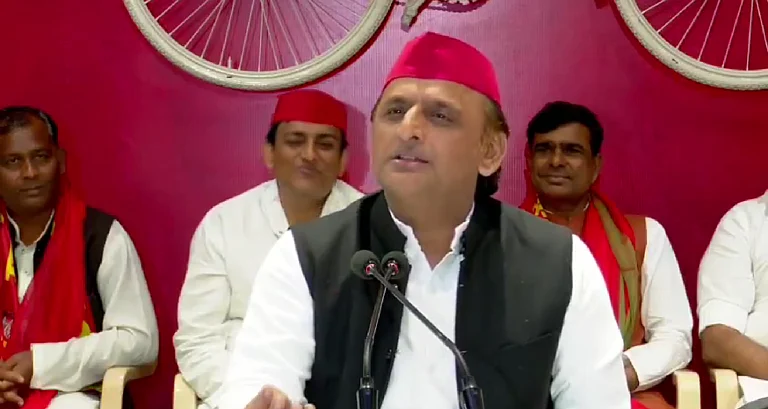 Akhilesh Yadav said a Dalit being elected the president of JNUSU is a collective victory of backward classes - Screengrab from @samajwadiparty on X
