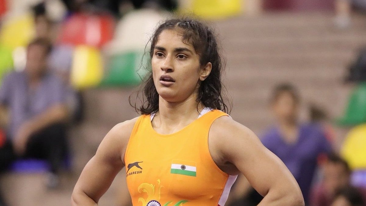 Photo: X/ @ians_india : Vinesh Phogat lost in the 53 kg category by technical superiority.