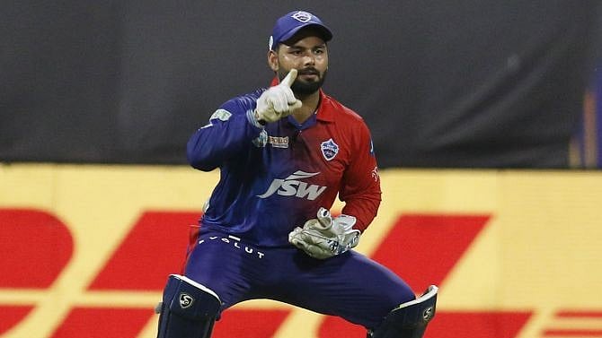 File photo of Delhi Capitals captain Rishabh Pant keeping wickets in the 2022 edition of the Indian Premier League. - BCCI