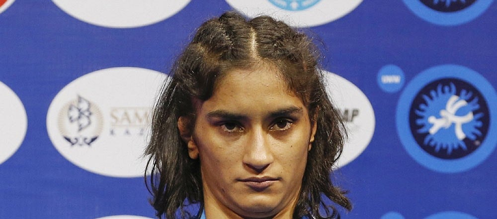 File : Vinesh Phogat is a two-time World Championships	medallist, both bronze at 2019 Nur-Sultan and 2022 Belgrade.
