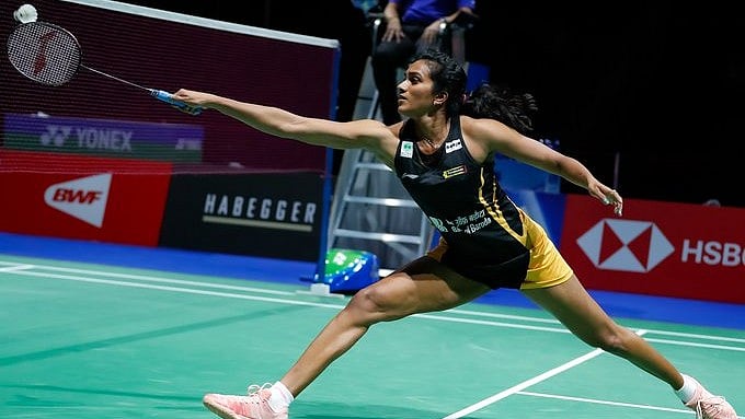 (Photo: X | India_AllSports) : PV Sindhu bows out of the 2024 Spain Masters fighting down in the quarterfinals against Supanida Katethong. 