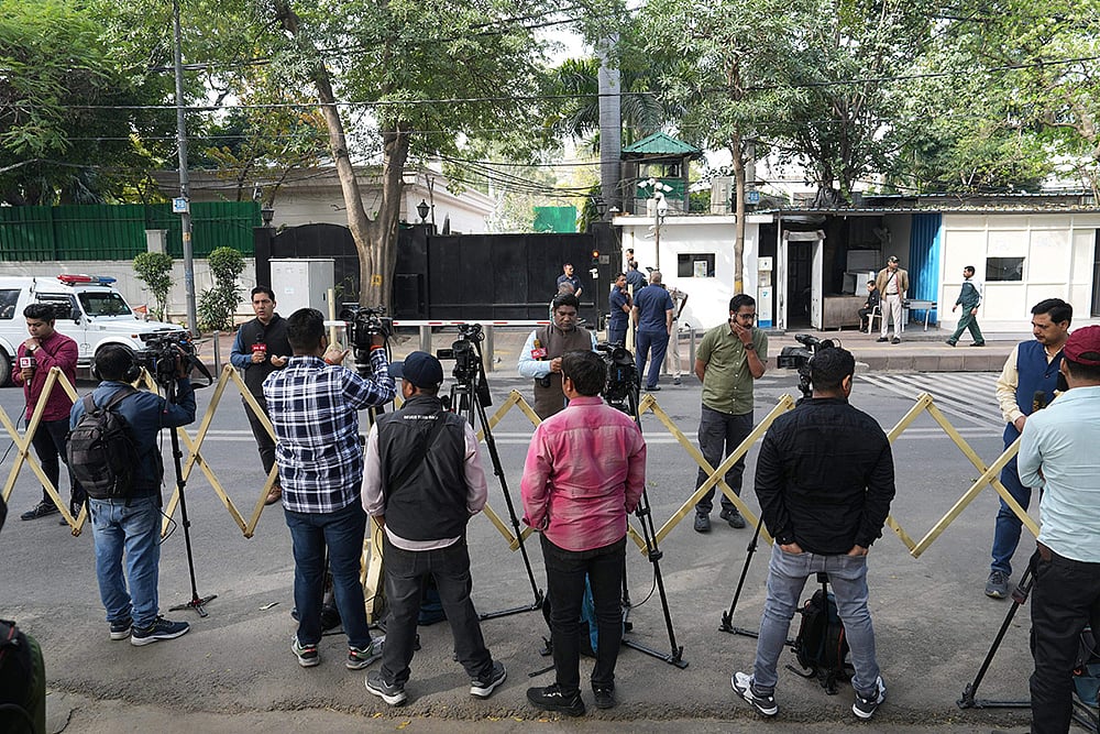 Media outside Kejriwals residence