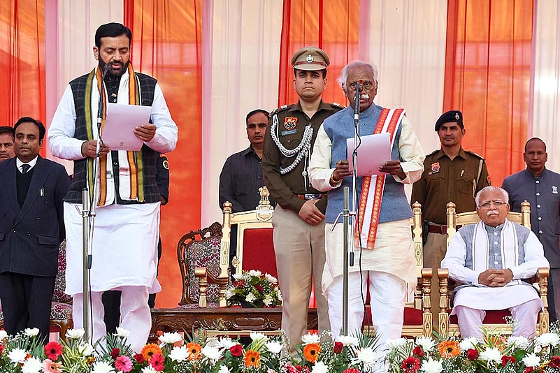 Nayab Saini takes oath as Haryana CM