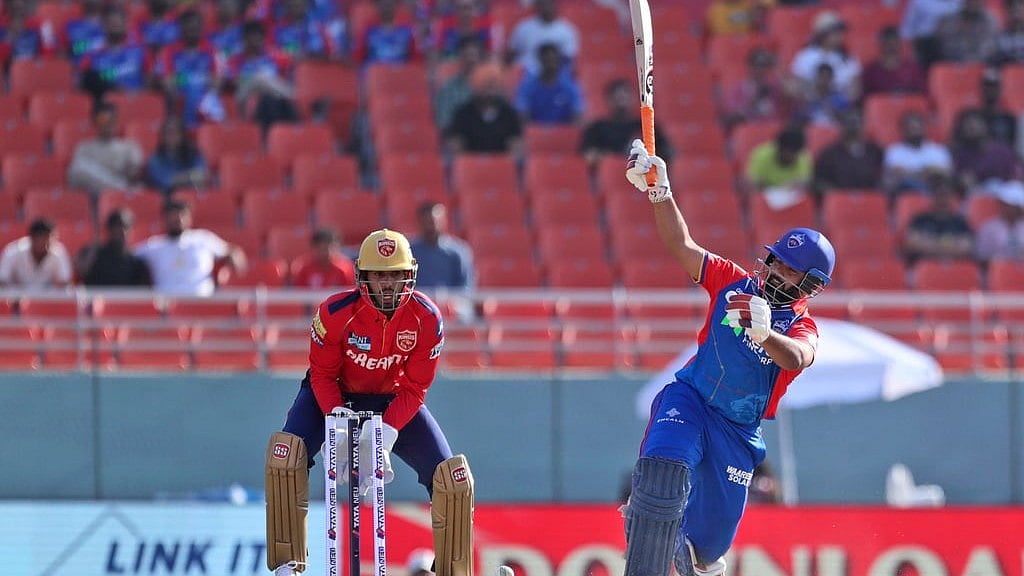 Delhi Capitals' captain Rishabh Pant plays a shot during the Indian Premier League cricket tournament match between Delhi Capitals and Punjab Kings in Mullanpur, Punjab, India, Saturday, March 23, 2024.  - (AP Photo/Pankaj Nangia)
