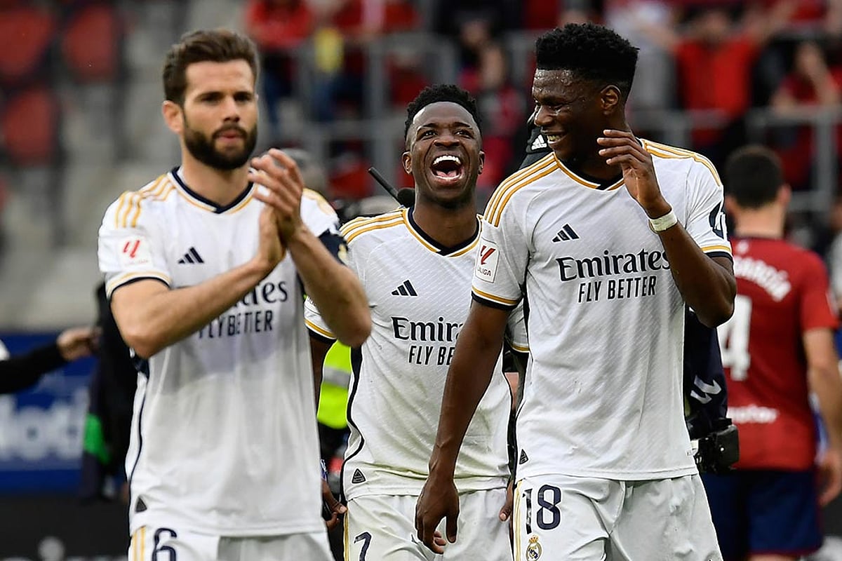 La Liga: Vinicius Junior Scores Twice As Real Madrid Beat Osasuna 4-2 - In Pics