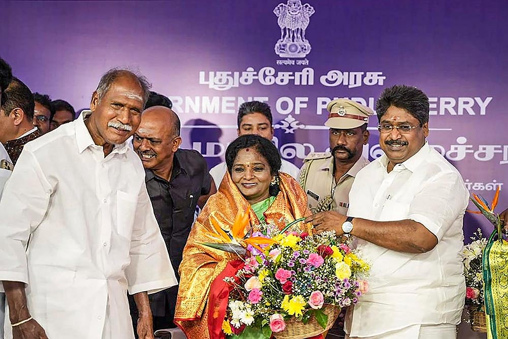 PRN Thirumurugan sworn in as Puducherry Minister
