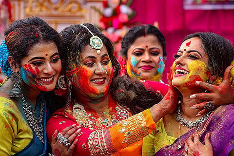 Holi celebrations in Balurghat