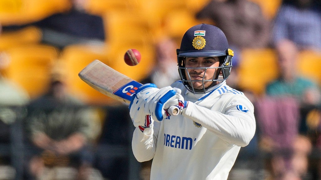 Shubman Gill in action on day 2 of the fifth and final Test match against England in Dharamsala. - AP/Ashwini Bhatia