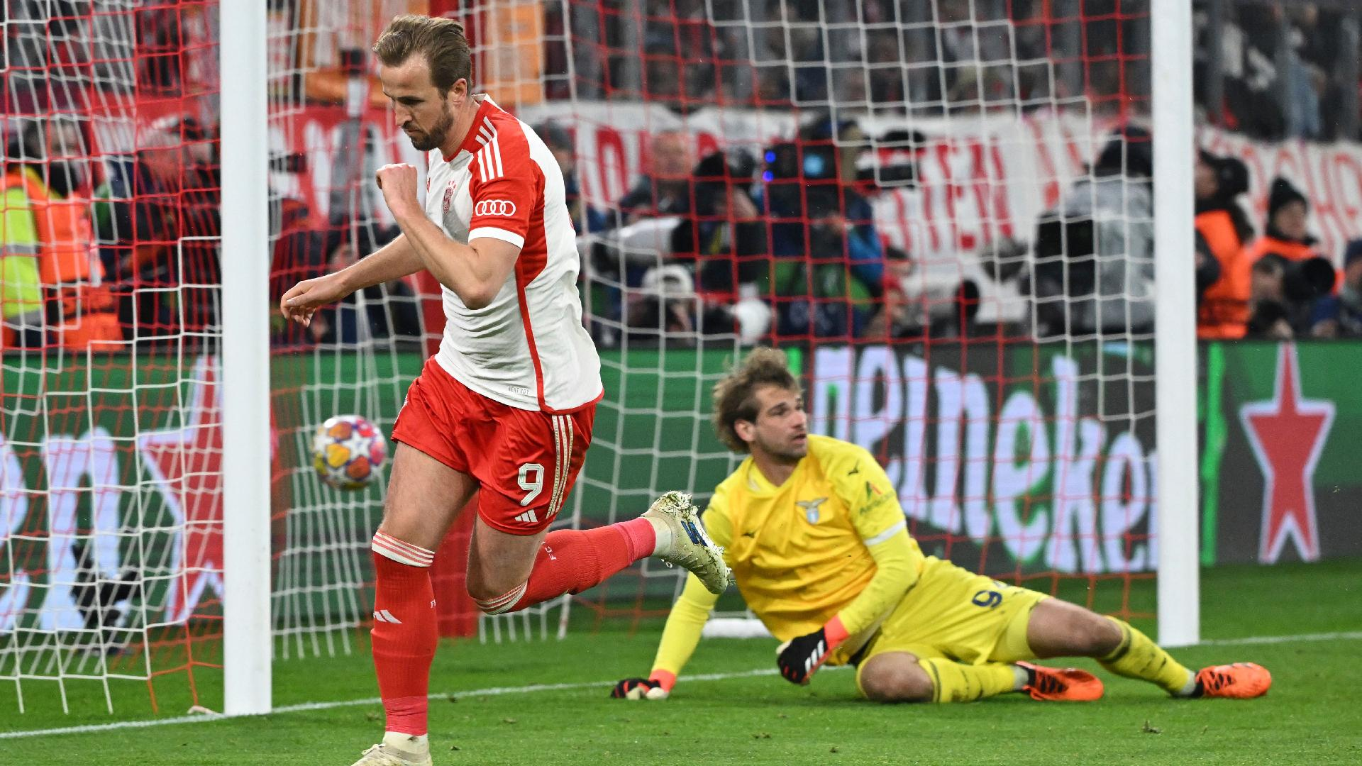 Sven Hoppe/DPA via AP : Harry Kane was on target for Bayern Munich as they beat Lazio 3-1 on aggregate in the last 16 of the Champions League.