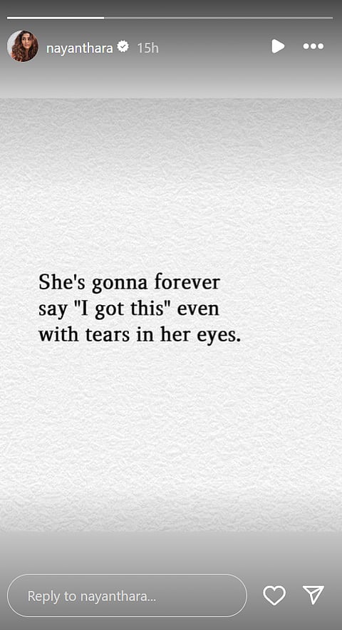 Nayanthara's Instagram Story