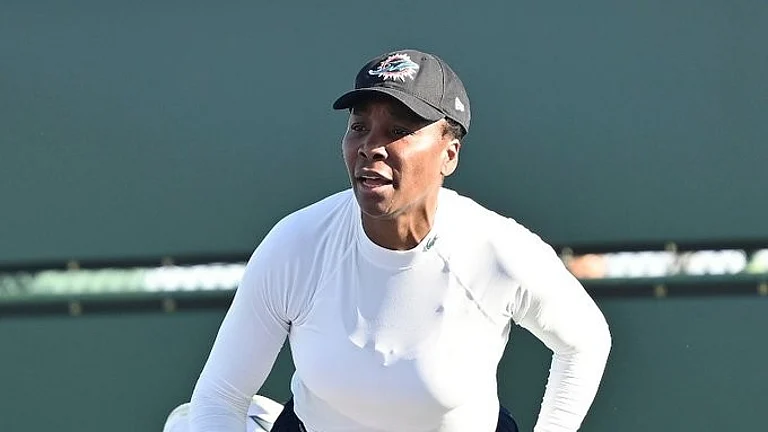 Venus Williams in action at BNP Paribas Open 2024. - (Photo: X|BNP Paribas Open)
