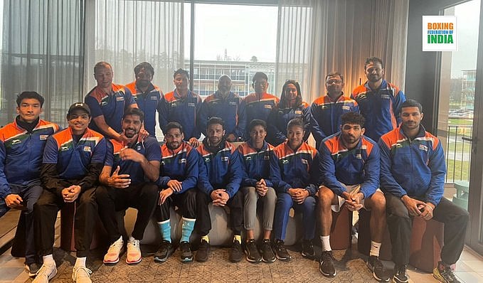 (Photo: X| Boxing Federation)  : Indian Boxers in Italy ahead of the first World Olympic Boxing Qualification 2024. 