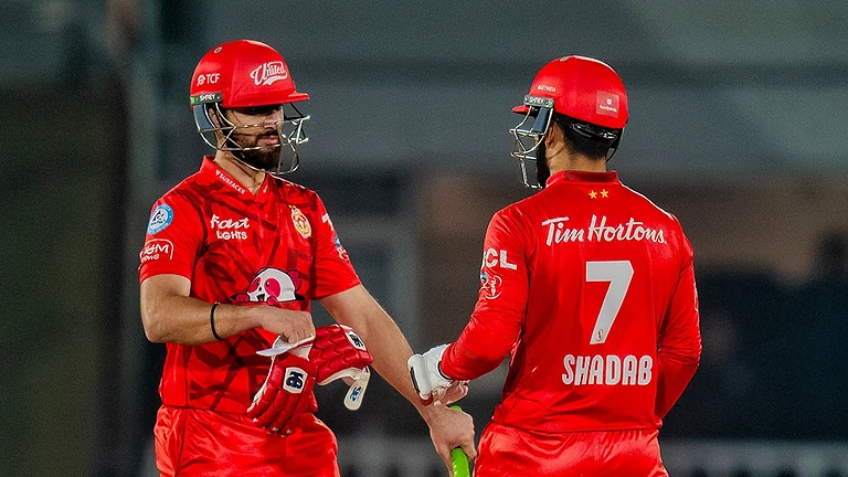 Team Islamabad United in action for the Pakistan Super League 2024 match against Karachi Kings on March 7, Thursday. - null