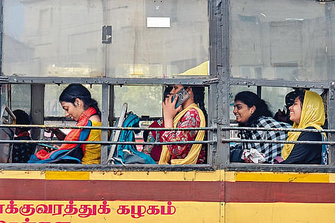 Tamil Nadu Government’s Free Bus travel scheme for women . 