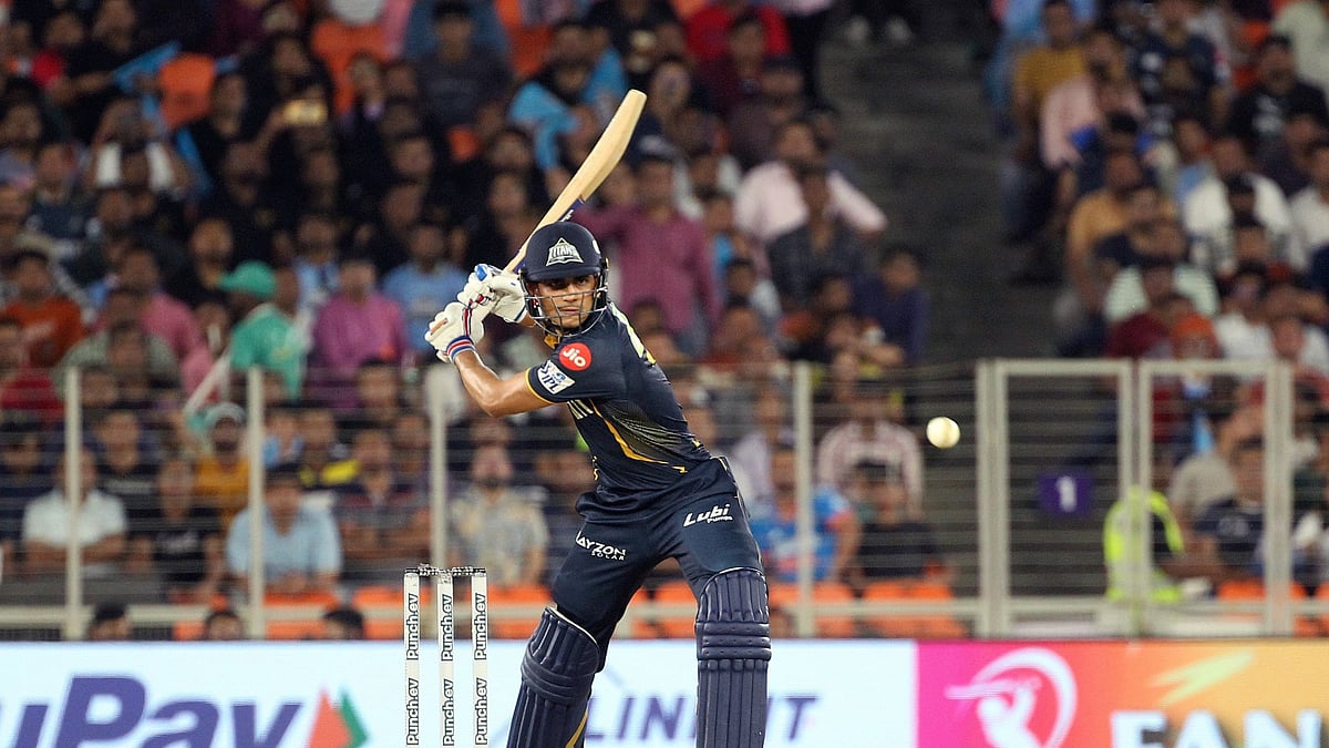 AP : Gujarat Titans' captain Shubman Gill plays a shot during the Indian Premier League cricket match between Gujarat Titans and Punjab Kings in Ahmedabad.