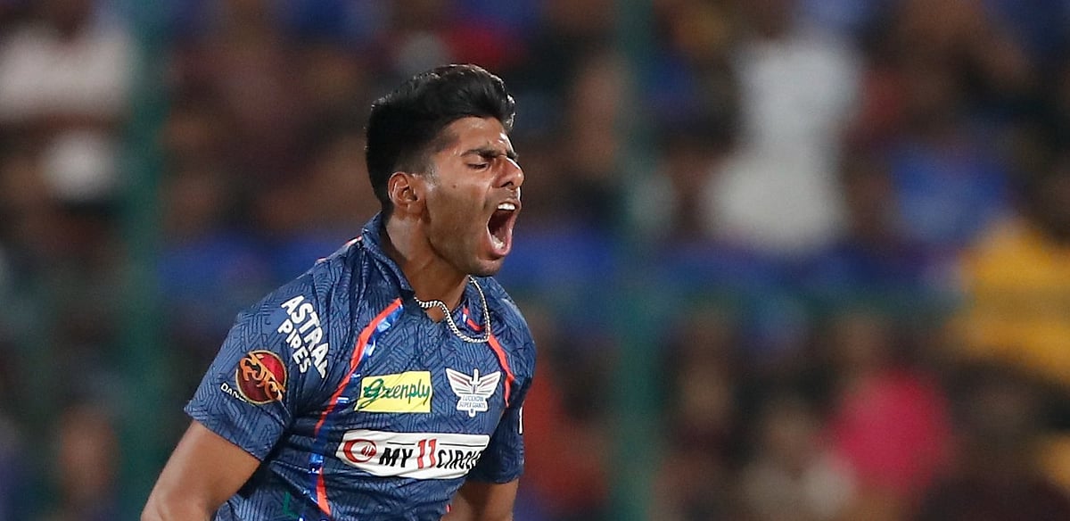 X/@LucknowIPL : LSG's Mayank Yadav in action during the IPL.