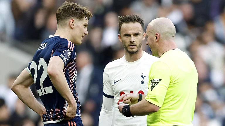 Ryan Yates and James Maddison were involved in an off-the-ball incident. - Nigel French/PA