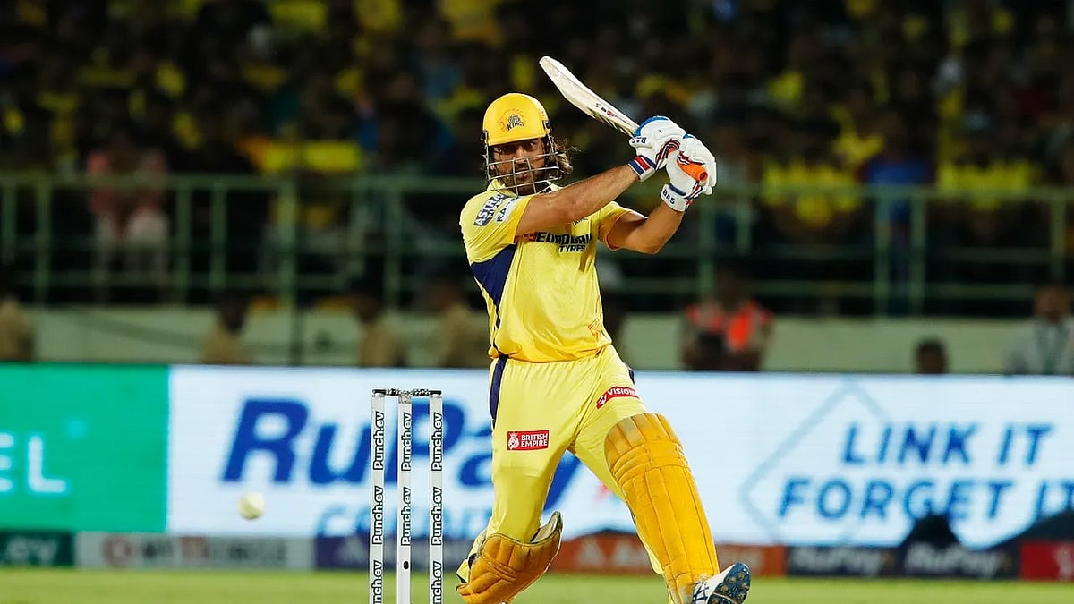 MS Dhoni bats during the Chennai Super Kings vs Delhi Capitals game in Visakhapatnam in Indian Premier League 2024. - BCCI/IPL