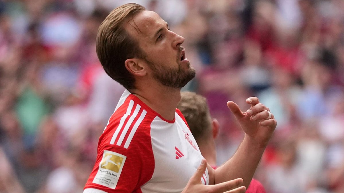 Harry Kane, pictured in action for Bayern against Cologne on Saturday (Matthias Schrader/AP) - Matthias Schrader/AP