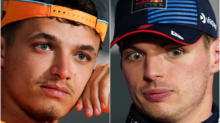 Lando Norris and Max Verstappen. - PA