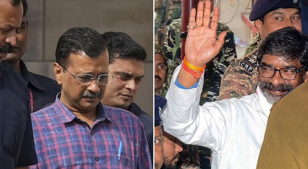 Delhi Chief Minister Arvind Kejriwal and former Jharkhand Chief Minister Hemant Soren |  - PTI