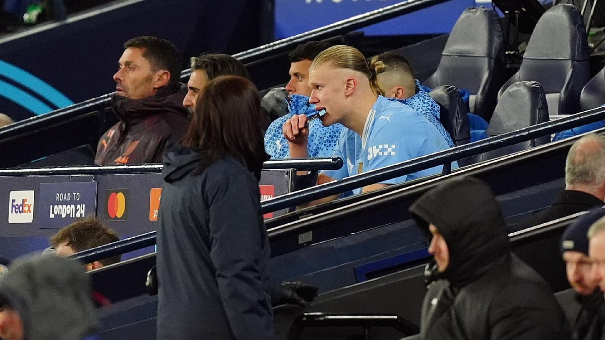 Erling Haaland is a doubt for Manchester City after being substituted against Real Madrid. - Mike Egerton/PA