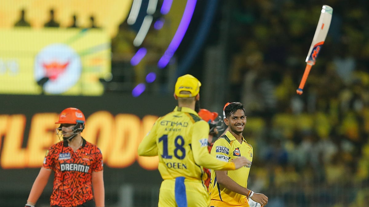 Matheesha Pathirana in CSK Vs SRH game in IPL 2024. AP Photo