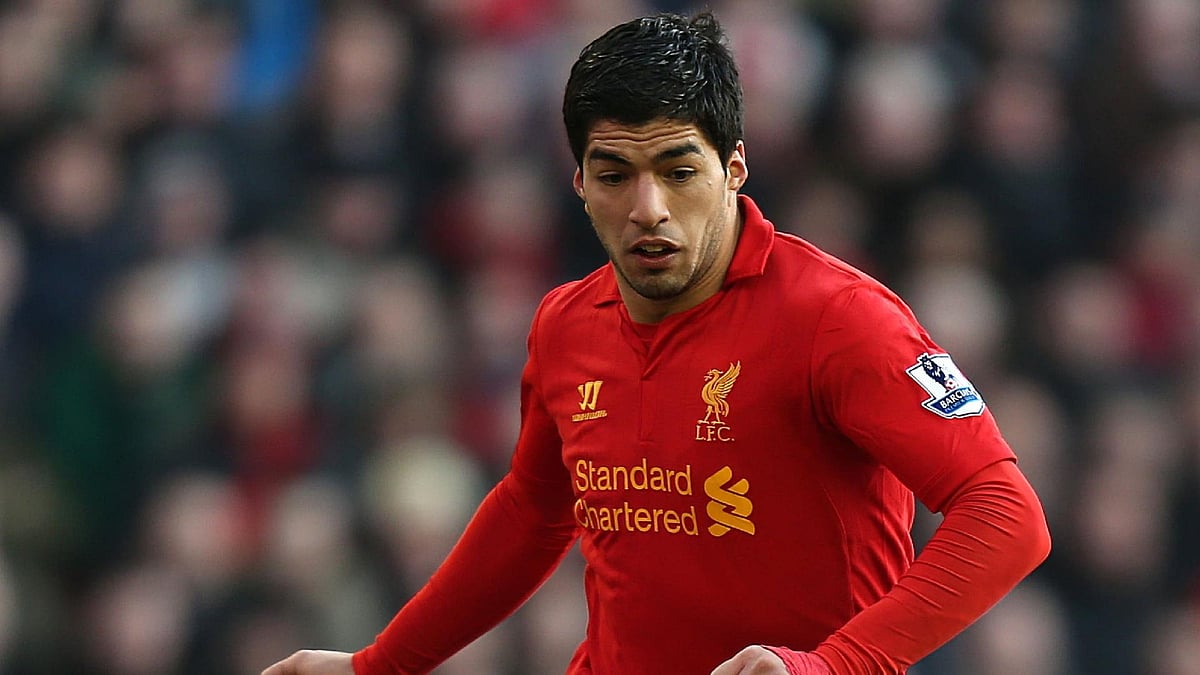David Davies/PA : Luis Suarez was at the centre of several of the game’s key moments in an eventful afternoon at Anfield.