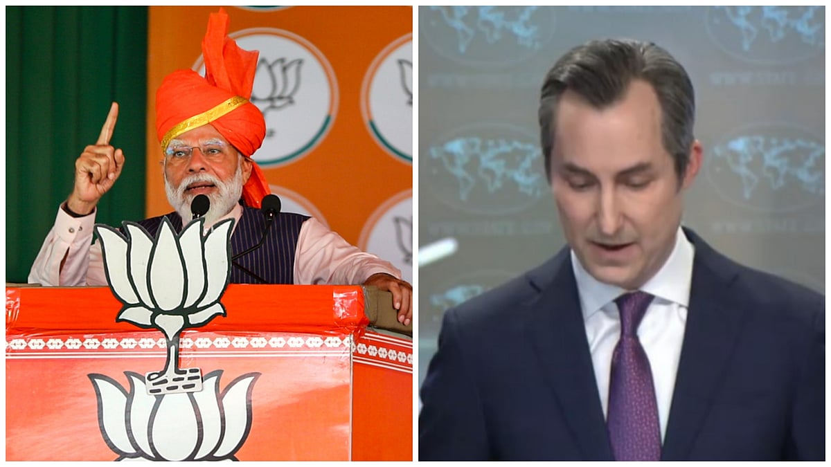 PTI | ANI : L: Prime Minister Narendra Modi | R:  US State Department Spokesperson Matthew Miller