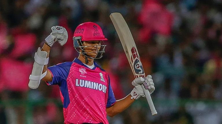Jaiswal's innings contained nine fours and seven sixes. - AP
