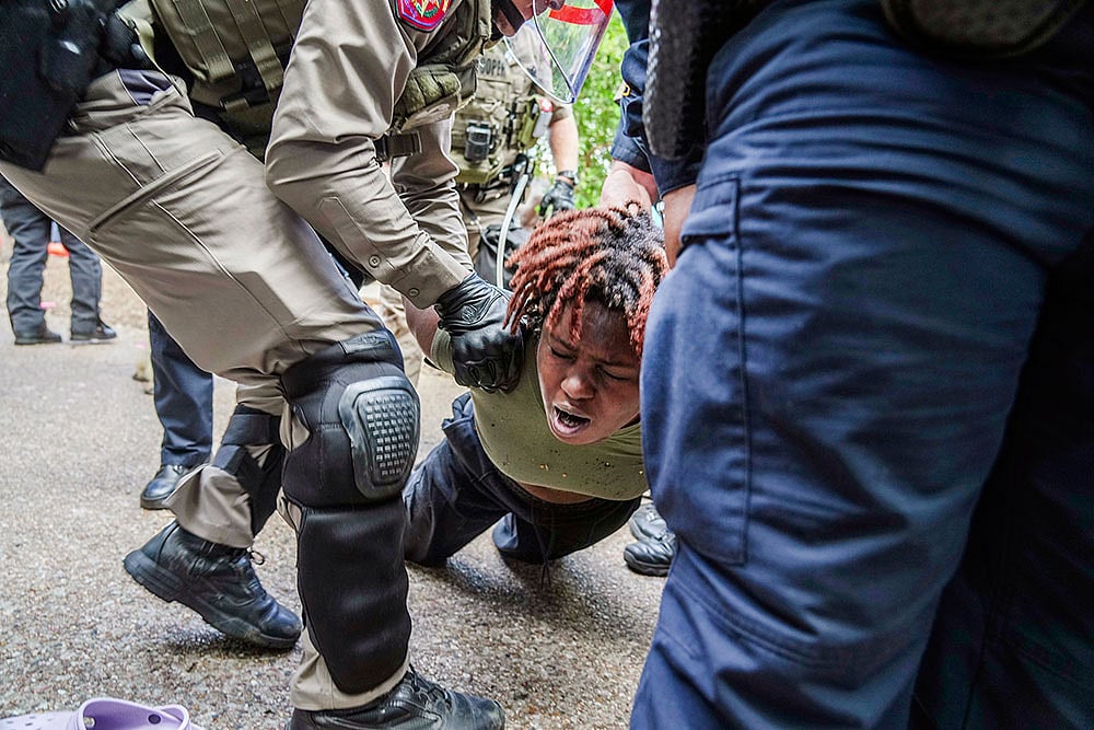 Photo: Ricardo B. Brazziell/Austin American-Statesman via AP : Israel Palestinians Campus Protests