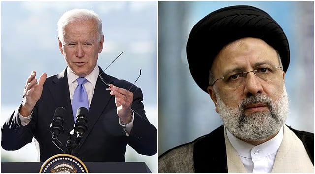 AP : US President Joe Biden (L) and Iran President Ebrahim Raisi (R) |