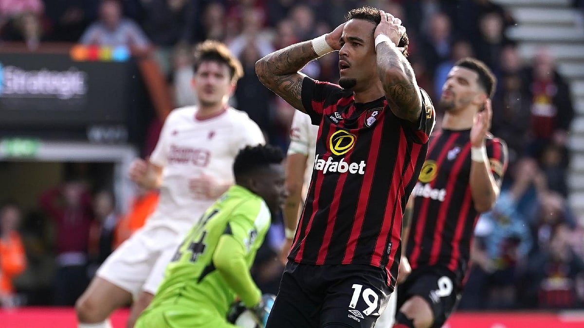 (Andrew Matthews/PA) : Justin Kluivert reacts to a missed chance. 
