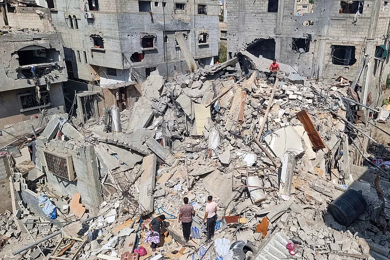 Israeli airstrike in Rafah - AP