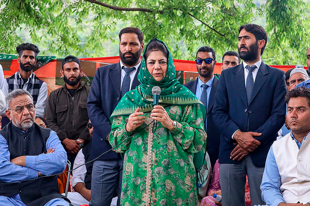 Mehbooba Mufti addresses in Poonch
