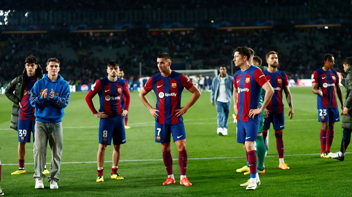 AP : Barcelona lost to PSG in the quarter-finals.