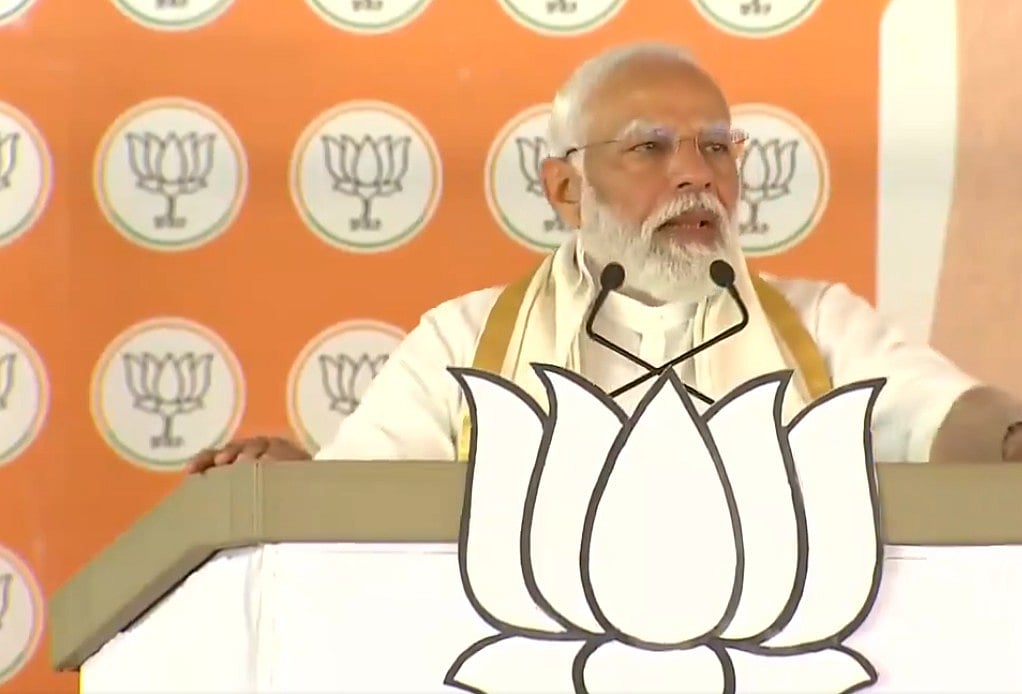 PM Modi Takes 'Aurangzeb' Dig At Congress 'Prince' Rahul Gandhi In Karnataka's Belgavi   - X/@ANI