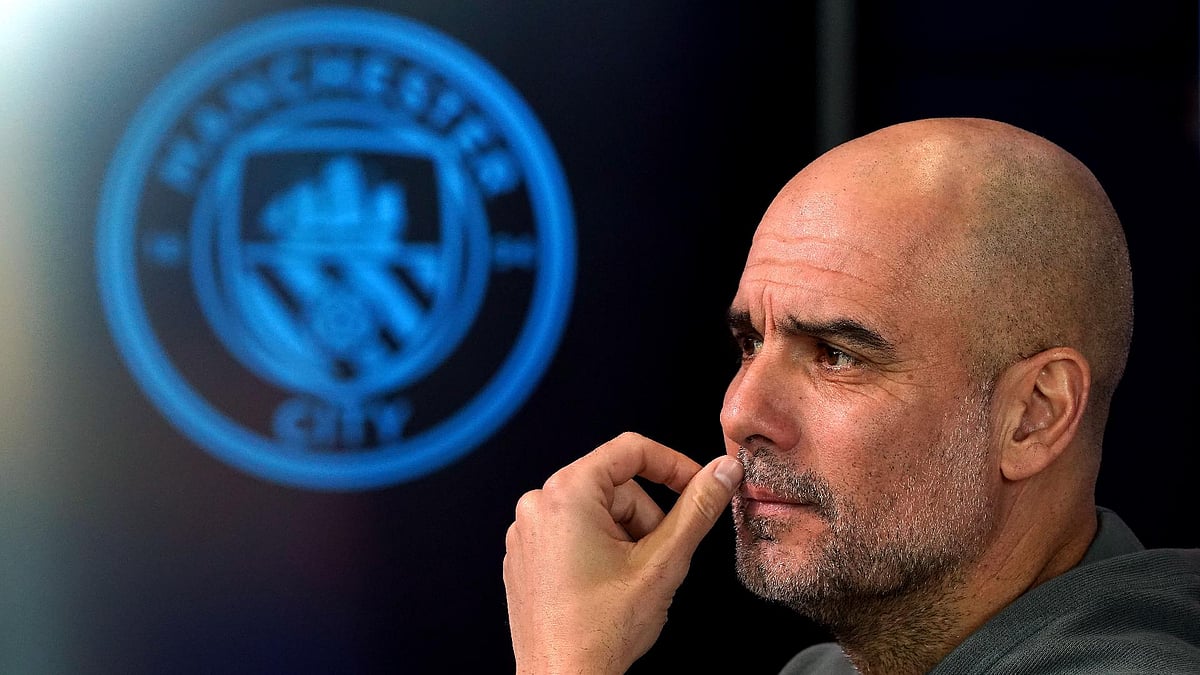 Manchester City manager Pep Guardiola during a press conference at the City Football Acadamy, Manchester. - File