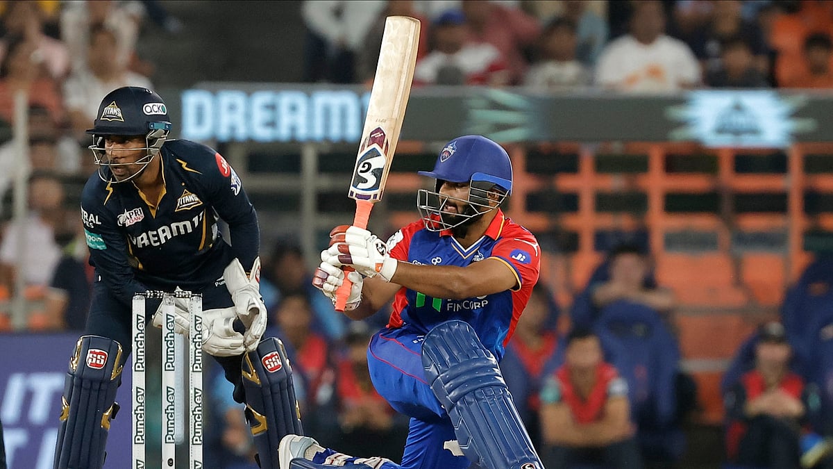 AP Photo/Pravin Indrekar : Delhi Capitals' captain Rishabh Pant bats during the Indian Premier League cricket match between Delhi Capitals and Gujarat Titans in Ahmedabad, India, Wednesday.