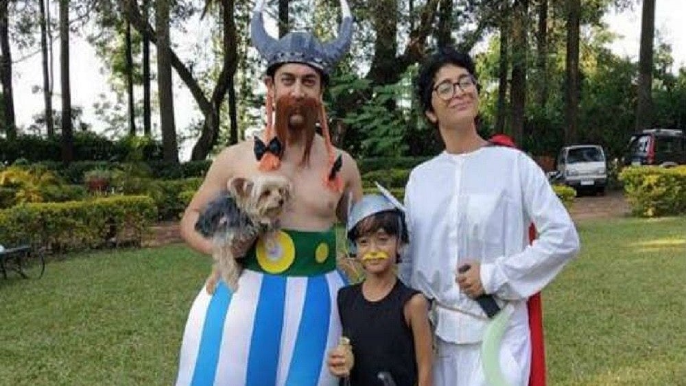 Aamir Khan, Kiran Rao And Azad Dresses Up As Asterix Characters For A Party
